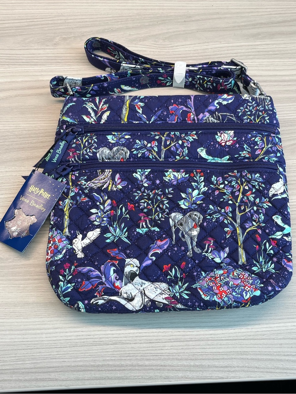 Vera Bradley × Harry Potter Triple Zip Hipster in the Forbidden Forest